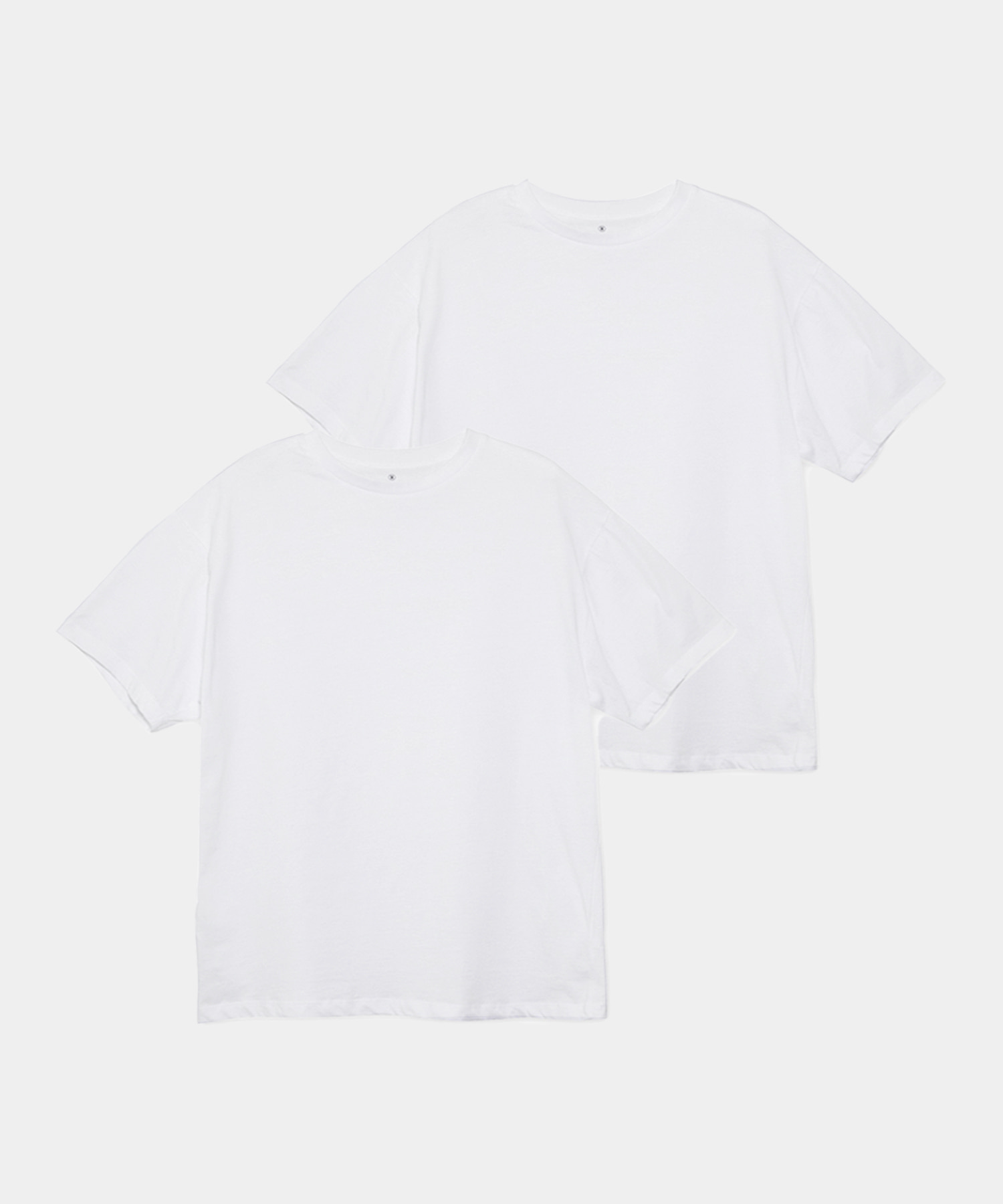 2PACK RELAXED OVER FIT TEE white