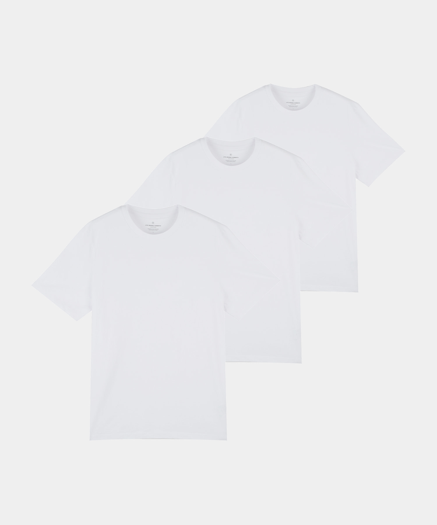 3PACK NEW STANDARD BASIC FIT TEE PACKAGE white