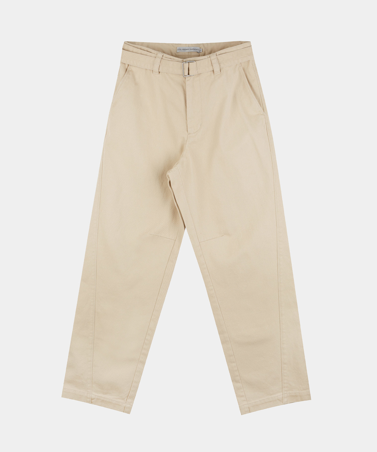 BELTED CHINO PANTS beige