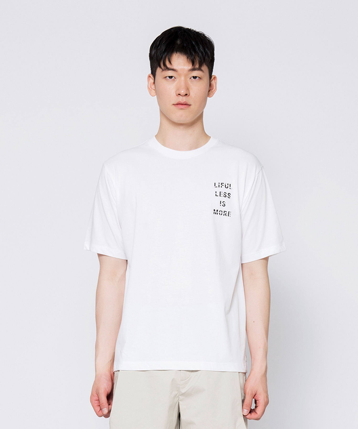 LESS IS MORE TEE white