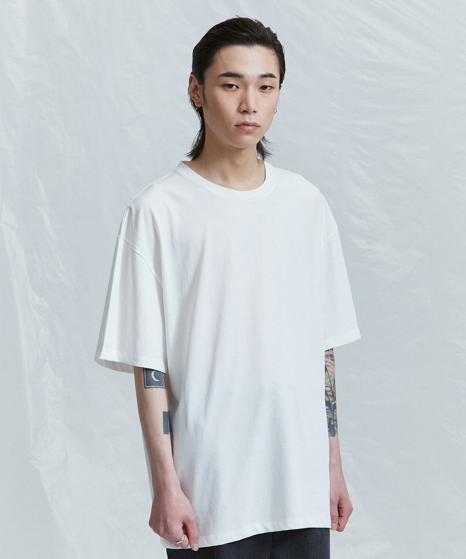 2PACK RELAXED OVER FIT TEE white