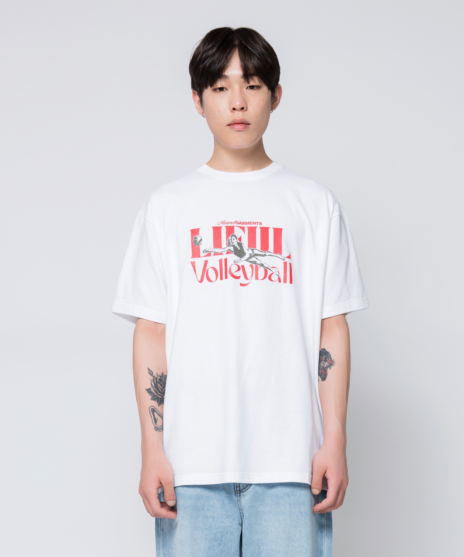 VOLLEY BALL TEE white